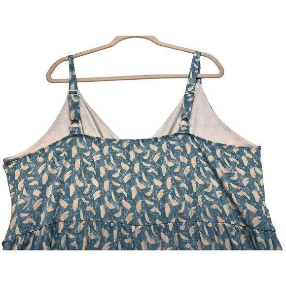 Gilli Blue Adana Faux Wrap Maxi Dress 3X Blue White Strappy Spandex Blend - Picture 12 of 12